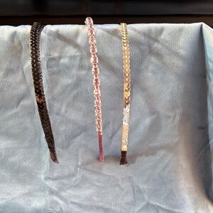 Set of Three Sparkling Headbands